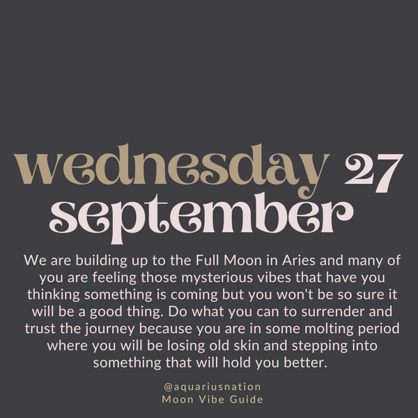 Wednesday 27 September